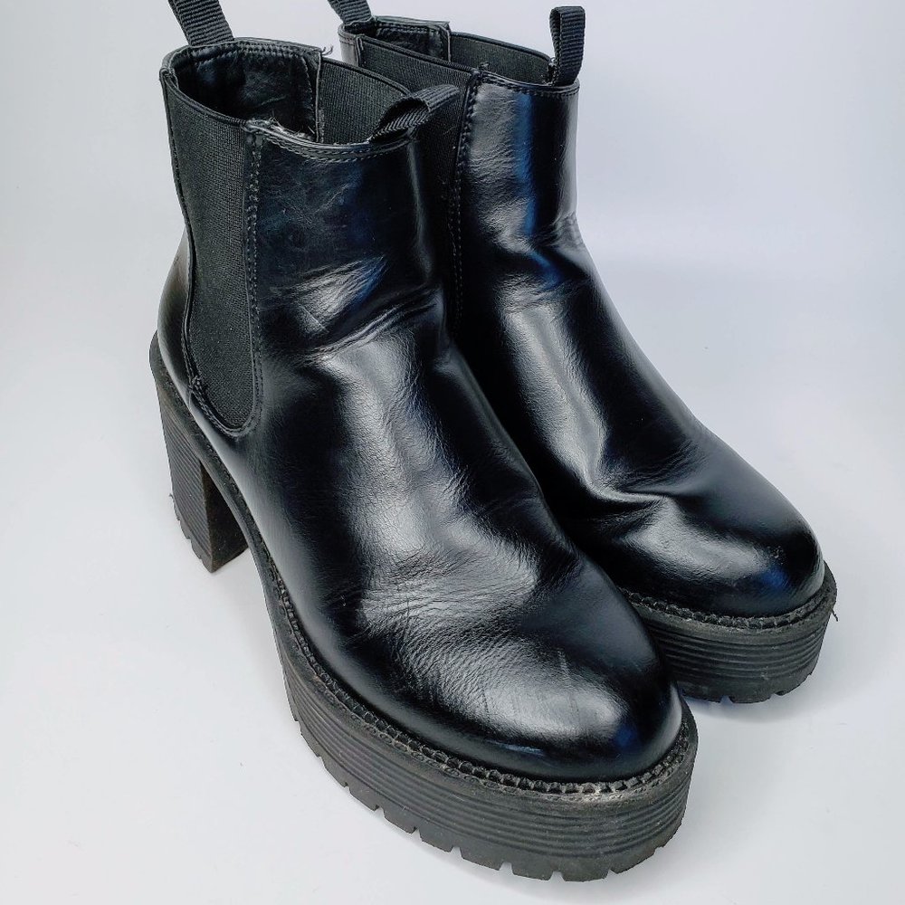 Truffle Collection Kady Chunky Platform Slip On Ankle Boots 6